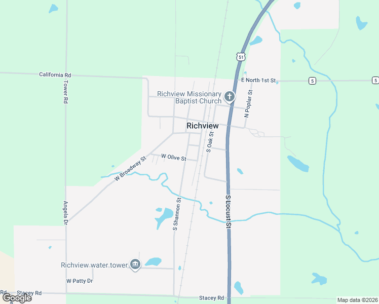 map of restaurants, bars, coffee shops, grocery stores, and more near 312 South Shannon Street in Richview