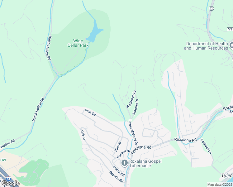 map of restaurants, bars, coffee shops, grocery stores, and more near 836 Lower Midway Drive in Dunbar