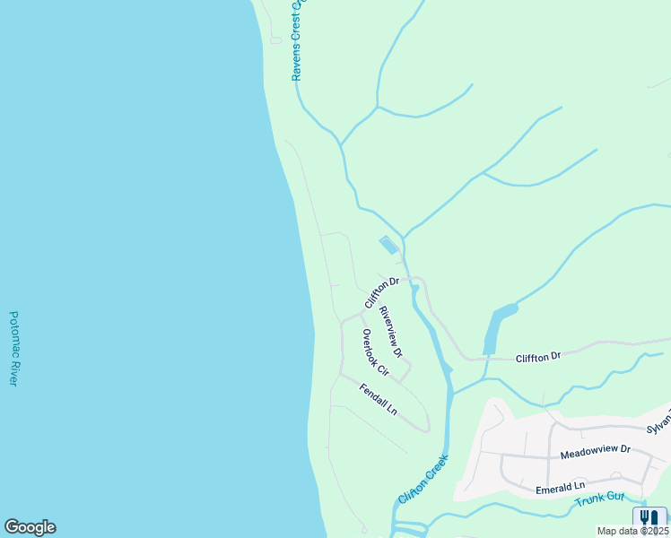 map of restaurants, bars, coffee shops, grocery stores, and more near 12190 Potomac View Drive in Newburg