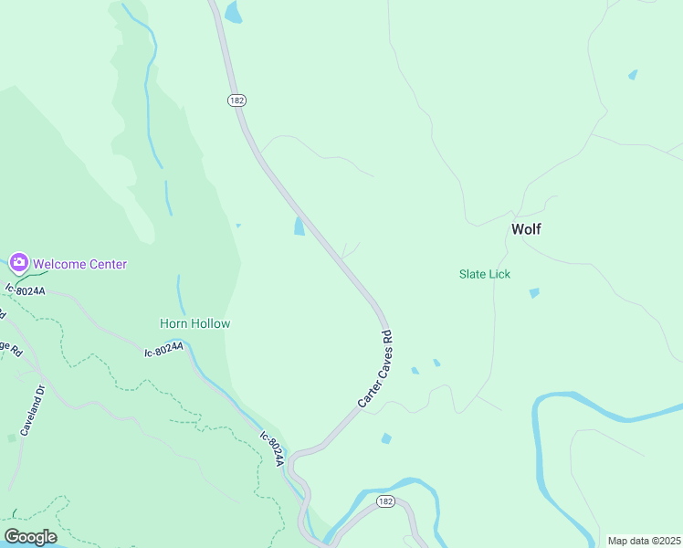 map of restaurants, bars, coffee shops, grocery stores, and more near 3595 Carter Caves Road in Olive Hill