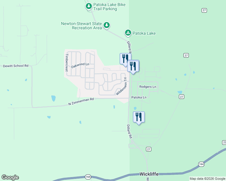 map of restaurants, bars, coffee shops, grocery stores, and more near 204 Briarwood Drive in Birdseye