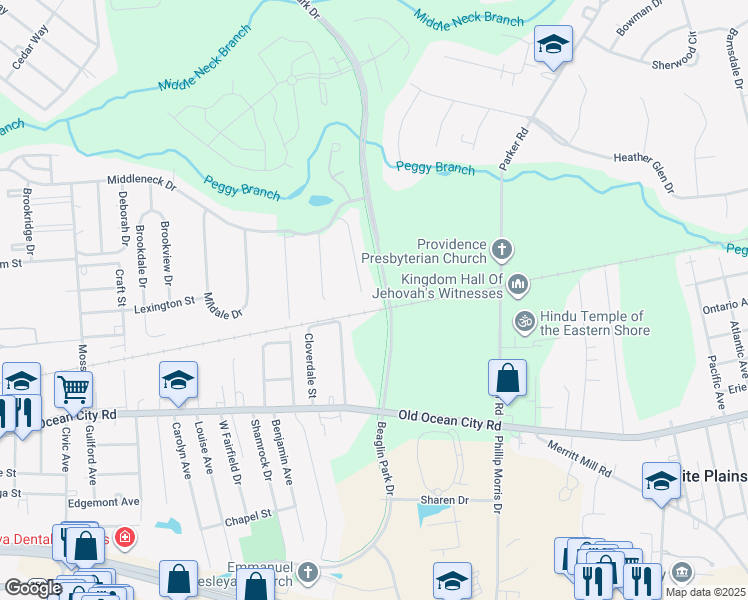 map of restaurants, bars, coffee shops, grocery stores, and more near 201 Hollow Mist Drive in Salisbury