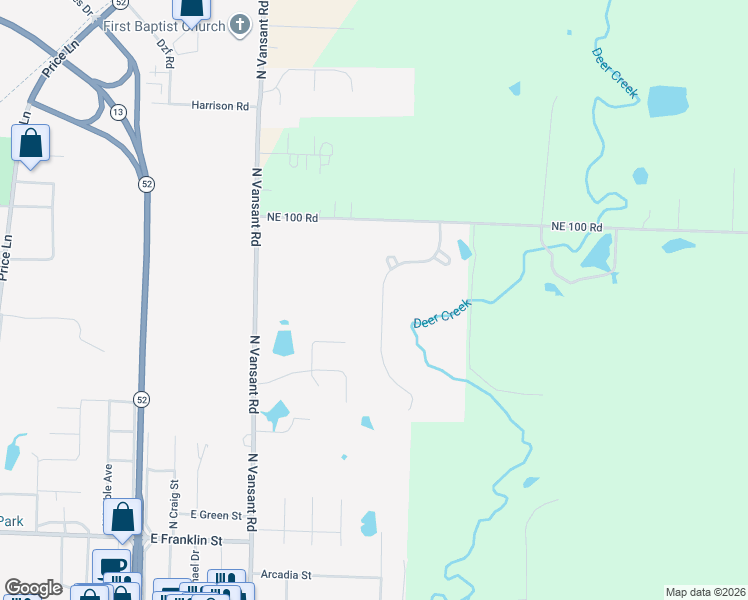 map of restaurants, bars, coffee shops, grocery stores, and more near 1002 Shadow Hill Road in Clinton