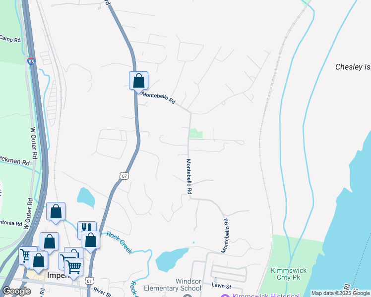 map of restaurants, bars, coffee shops, grocery stores, and more near 724 Mill Creek Drive in Imperial