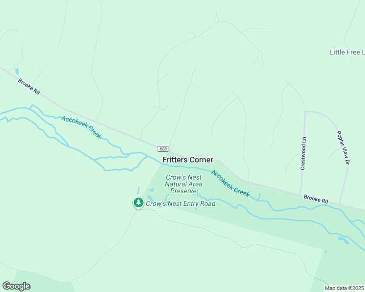 map of restaurants, bars, coffee shops, grocery stores, and more near 2145 Brooke Road in Stafford