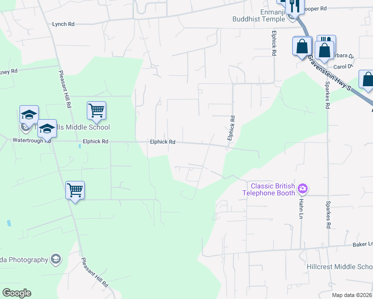 map of restaurants, bars, coffee shops, grocery stores, and more near 8061 Elphick Road in Sebastopol