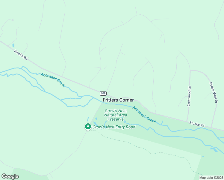 map of restaurants, bars, coffee shops, grocery stores, and more near 2131 Brooke Road in Stafford