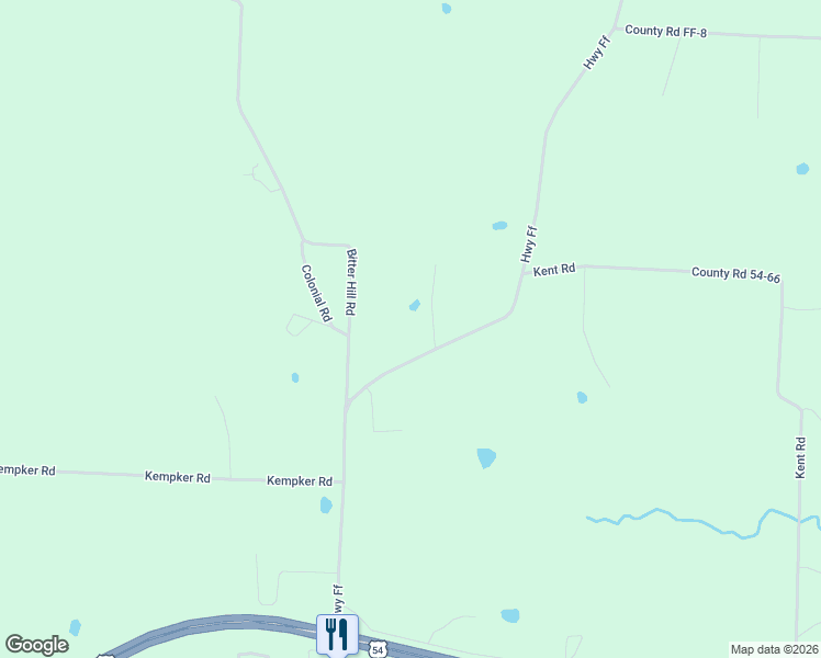 map of restaurants, bars, coffee shops, grocery stores, and more near 55-69 Highway Ff in Eldon