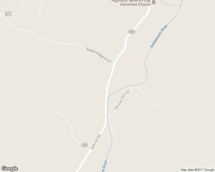 map of restaurants, bars, coffee shops, grocery stores, and more near Doe Hill Road in McDowell