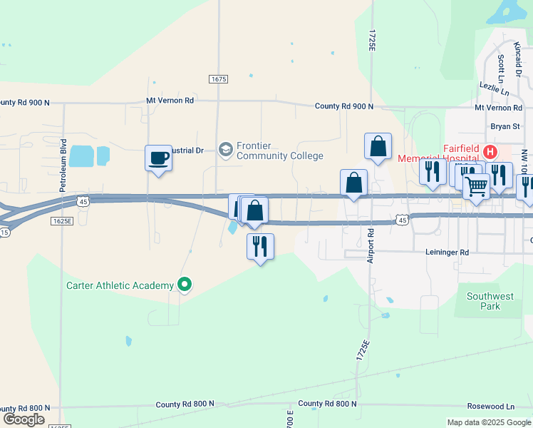 map of restaurants, bars, coffee shops, grocery stores, and more near 150 Commerce Drive in Fairfield