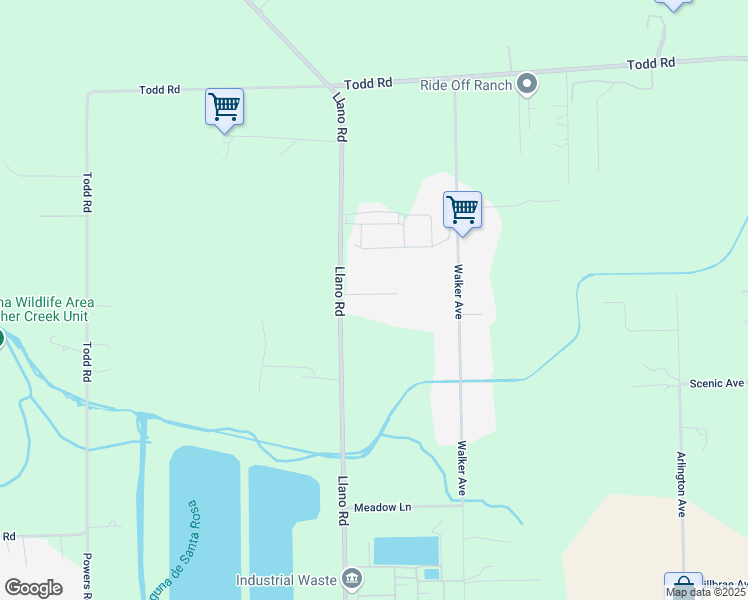 map of restaurants, bars, coffee shops, grocery stores, and more near 3882 Llano Road in Santa Rosa
