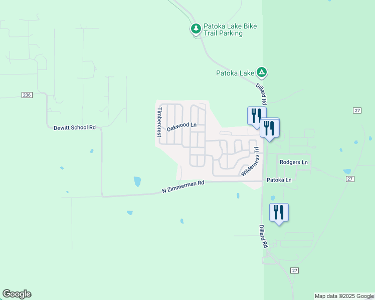 map of restaurants, bars, coffee shops, grocery stores, and more near 300 Wilderness Trail in Birdseye