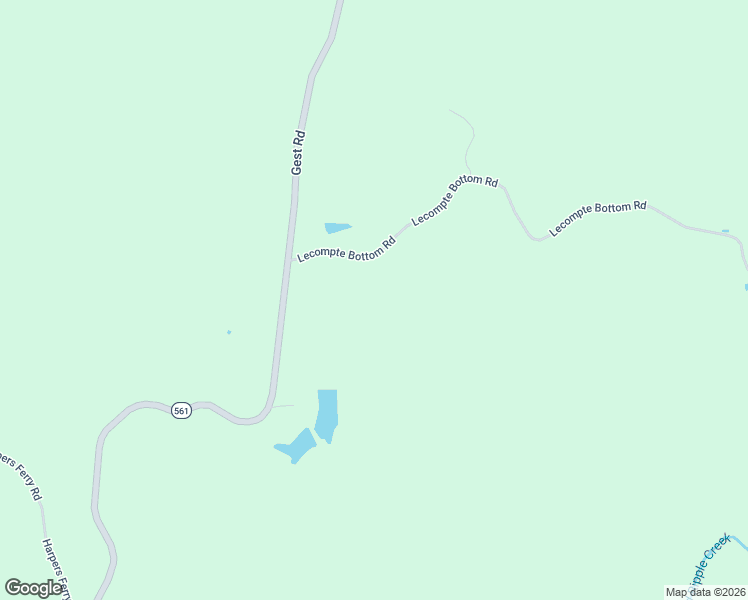 map of restaurants, bars, coffee shops, grocery stores, and more near Lecompte Bottom Road in Pleasureville