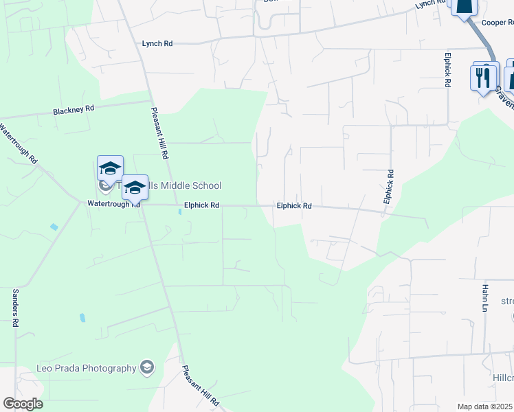 map of restaurants, bars, coffee shops, grocery stores, and more near Elphick Road & Hollman Lane in Sebastopol