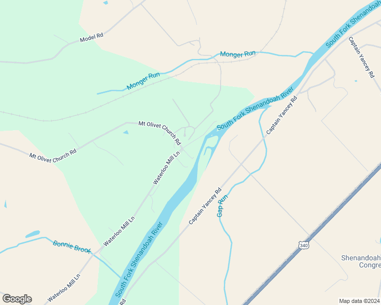 map of restaurants, bars, coffee shops, grocery stores, and more near 1945 Shenandoah Springs Lane in Elkton