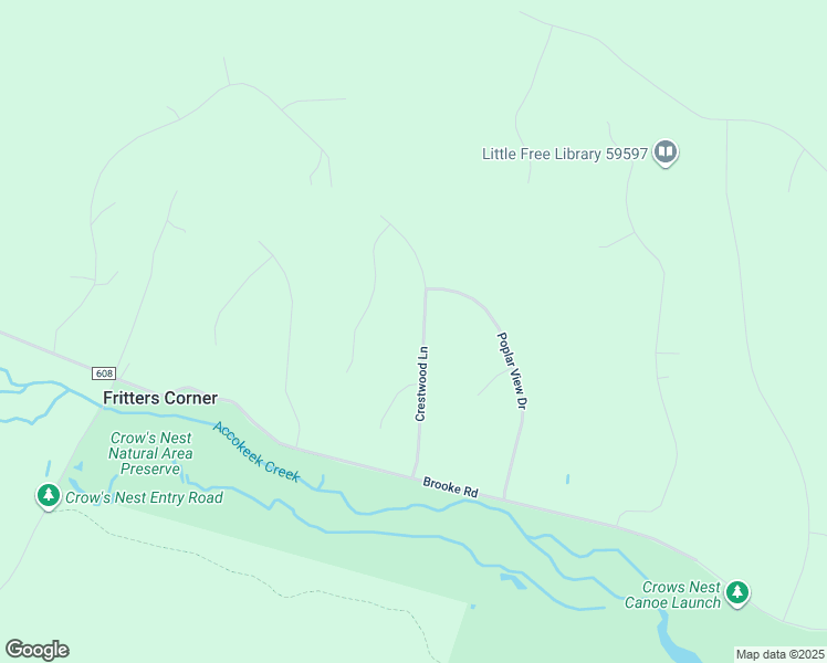 map of restaurants, bars, coffee shops, grocery stores, and more near 49 Crestwood Lane in Stafford