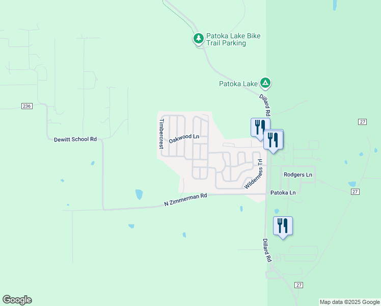 map of restaurants, bars, coffee shops, grocery stores, and more near 300 Wilderness Trail in Birdseye