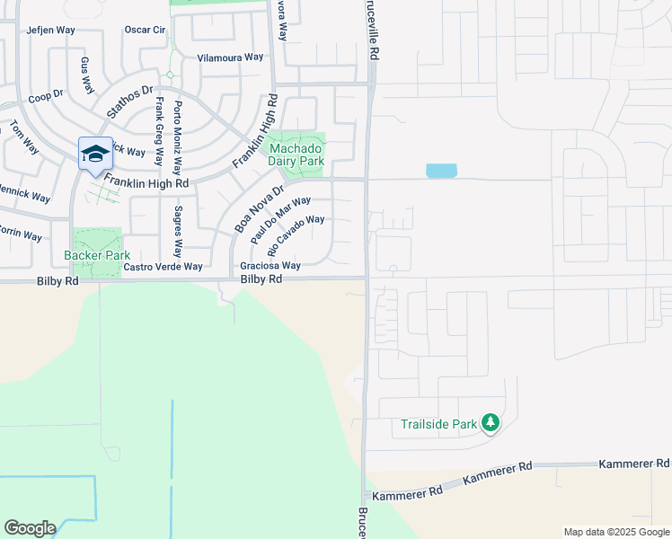 map of restaurants, bars, coffee shops, grocery stores, and more near 7211 Novato Court in Elk Grove