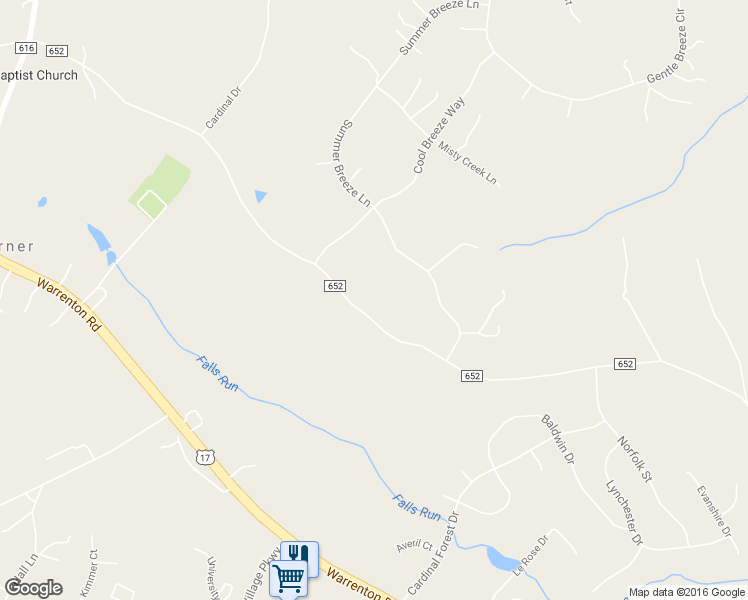 map of restaurants, bars, coffee shops, grocery stores, and more near 1480 Truslow Road in Fredericksburg