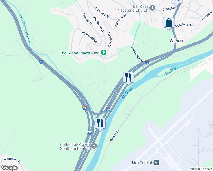 map of restaurants, bars, coffee shops, grocery stores, and more near 849 Elk Drive in Charleston