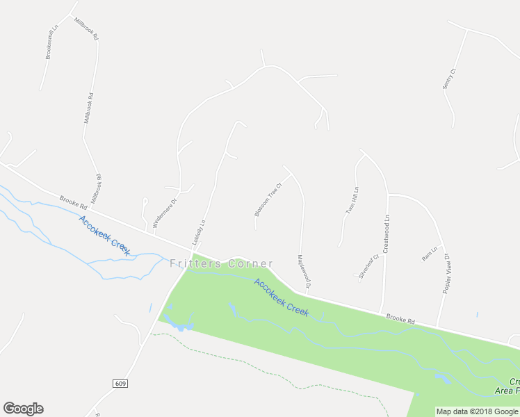 map of restaurants, bars, coffee shops, grocery stores, and more near Blossom Tree Court in Stafford