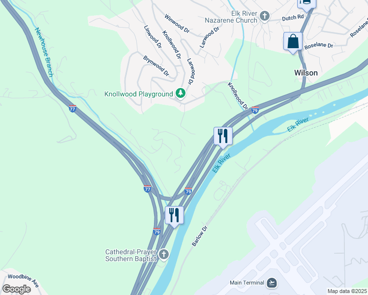 map of restaurants, bars, coffee shops, grocery stores, and more near 849 Elk Drive in Charleston