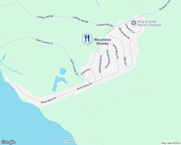 map of restaurants, bars, coffee shops, grocery stores, and more near 35630 Aviation Yacht Club Road in Mechanicsville