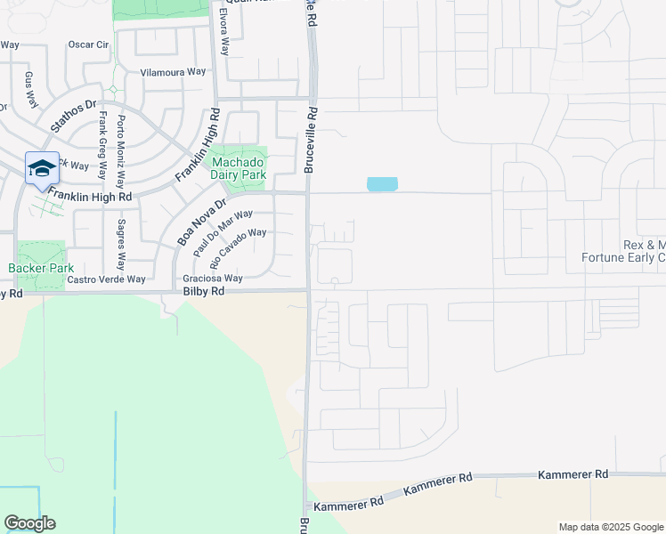 map of restaurants, bars, coffee shops, grocery stores, and more near 7301 Bilby Road in Elk Grove