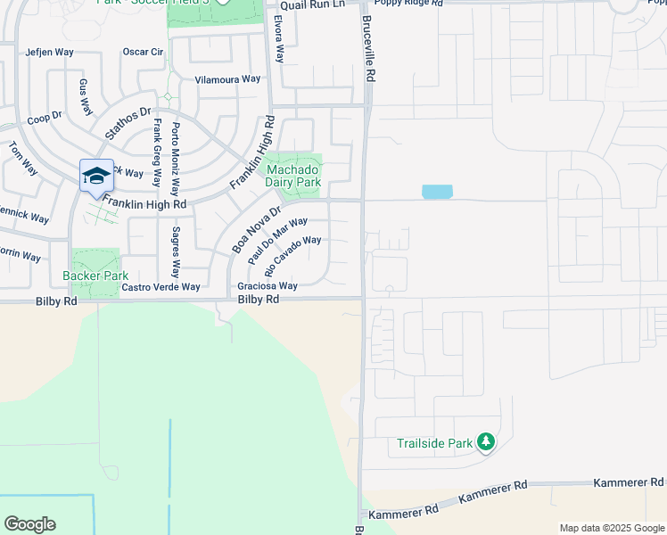 map of restaurants, bars, coffee shops, grocery stores, and more near 7211 Novato Court in Elk Grove
