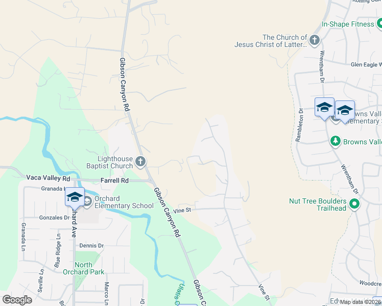 map of restaurants, bars, coffee shops, grocery stores, and more near 2036 Pinecrest Court in Vacaville