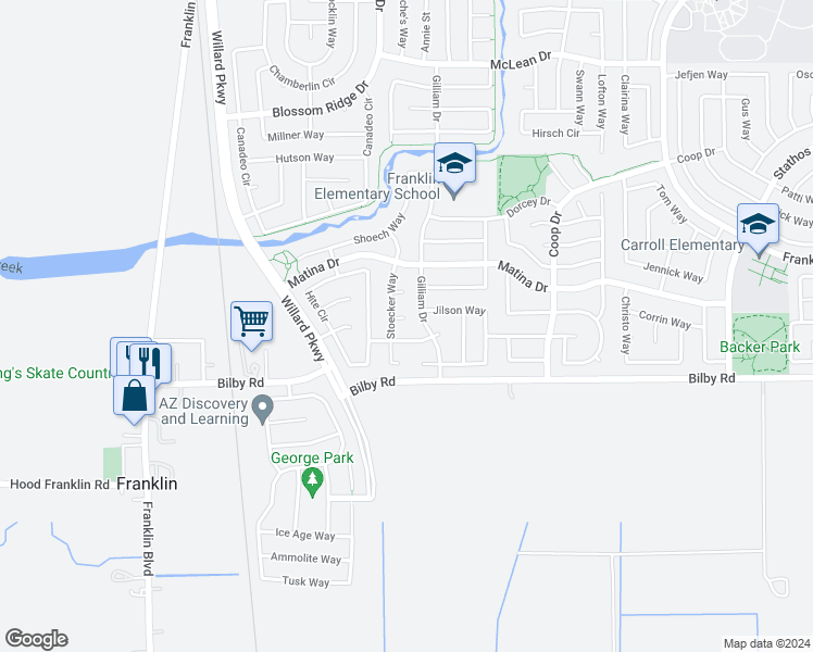 map of restaurants, bars, coffee shops, grocery stores, and more near 5108 Lenzi Court in Elk Grove