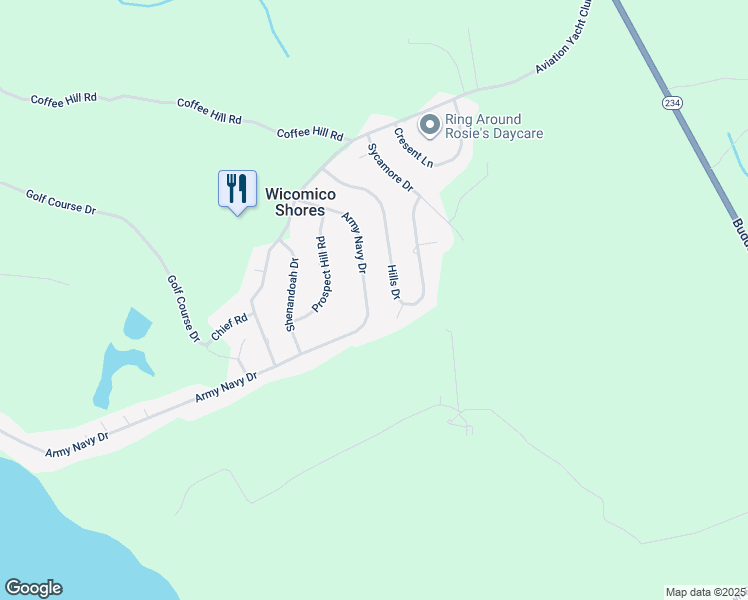 map of restaurants, bars, coffee shops, grocery stores, and more near 35917 Army Navy Drive in Mechanicsville