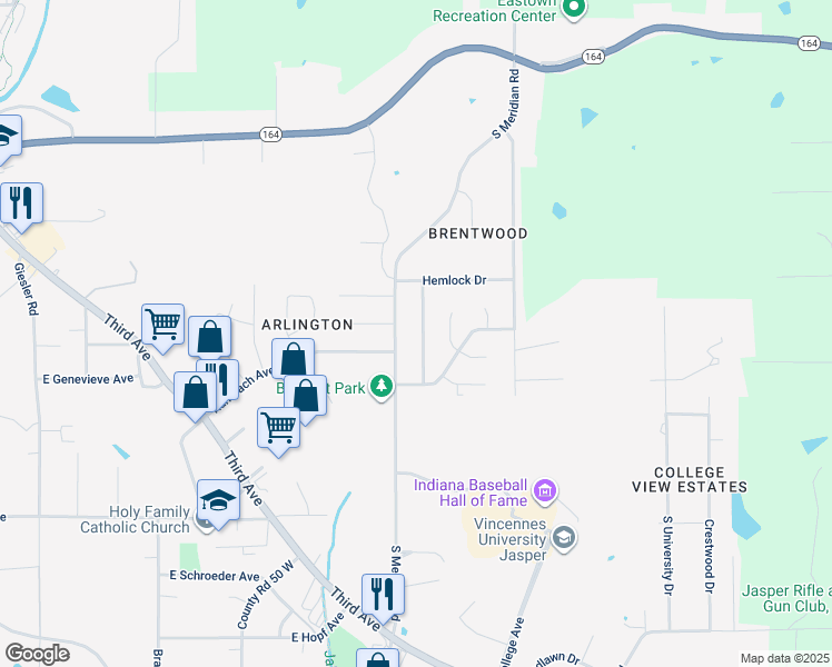 map of restaurants, bars, coffee shops, grocery stores, and more near 461 Sycamore Manor in Jasper