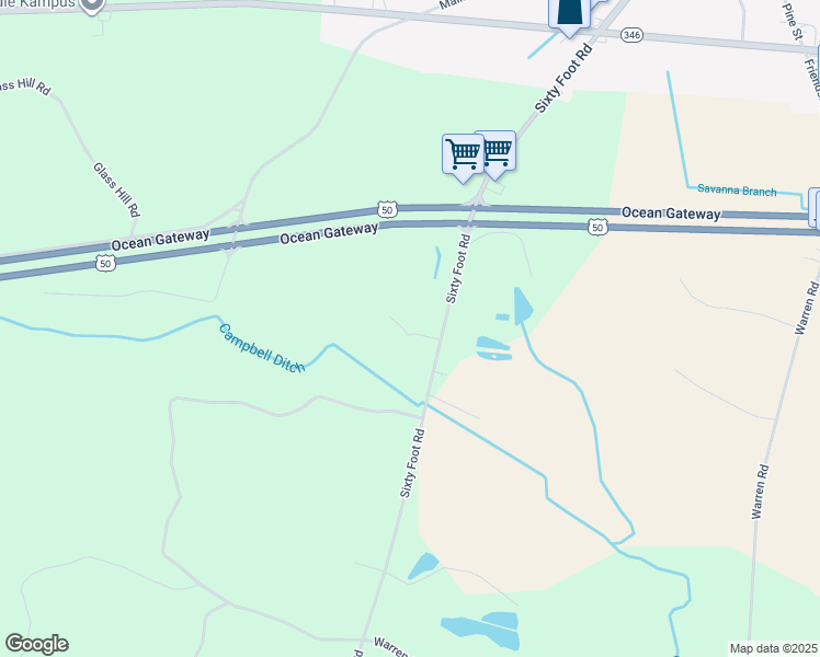 map of restaurants, bars, coffee shops, grocery stores, and more near 6946 Sixty Foot Road in Pittsville