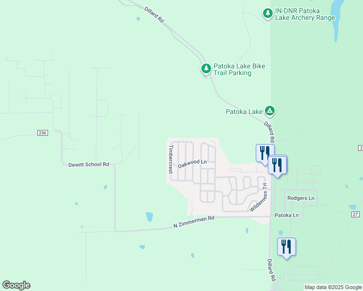 map of restaurants, bars, coffee shops, grocery stores, and more near 652 Cobblestone Drive in Birdseye