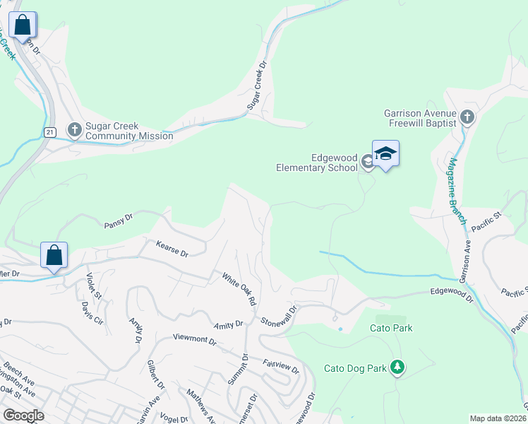 map of restaurants, bars, coffee shops, grocery stores, and more near 1529 Summit Drive in Charleston