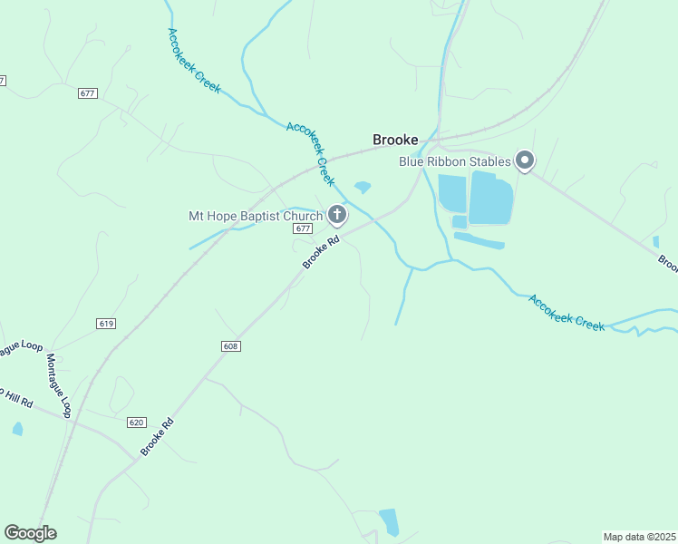 map of restaurants, bars, coffee shops, grocery stores, and more near 1650 Brooke Road in Stafford