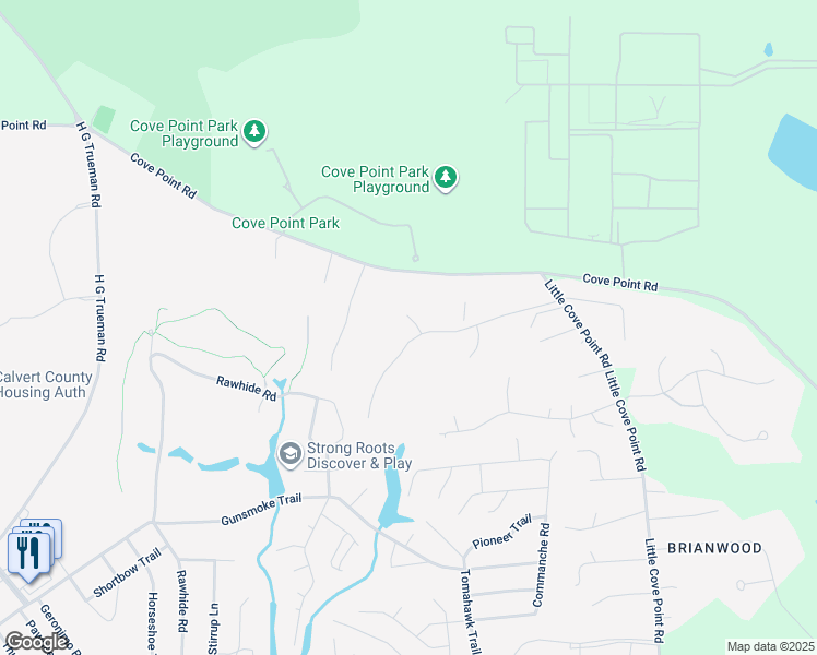 map of restaurants, bars, coffee shops, grocery stores, and more near 11209 Ruby Court in Lusby