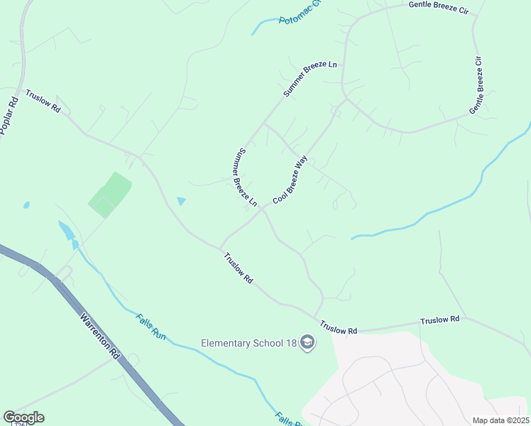 map of restaurants, bars, coffee shops, grocery stores, and more near Summer Breeze Lane in Stafford County