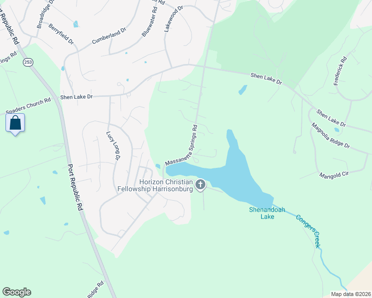 map of restaurants, bars, coffee shops, grocery stores, and more near 1922 Massanetta Springs Road in Harrisonburg