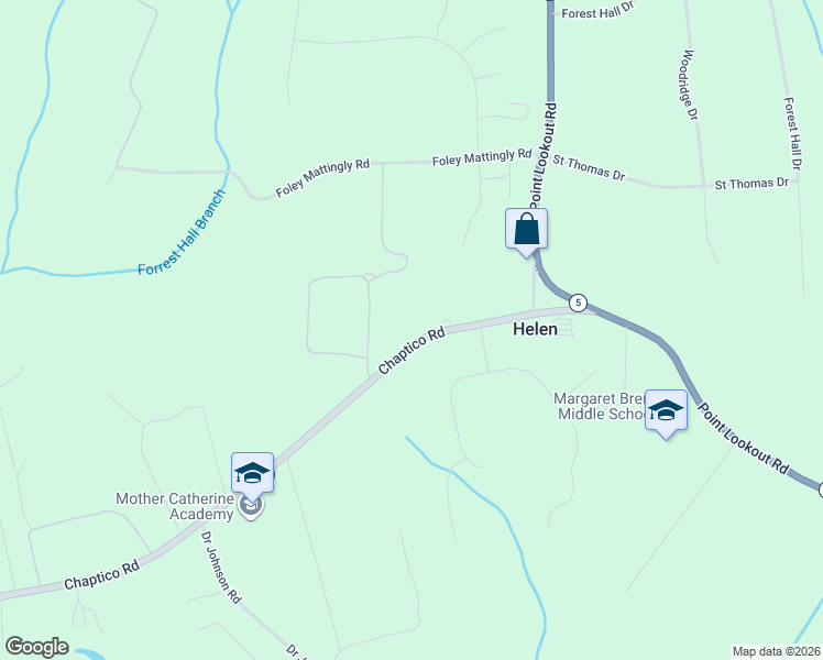 map of restaurants, bars, coffee shops, grocery stores, and more near 39030 Chaptico Road in Mechanicsville