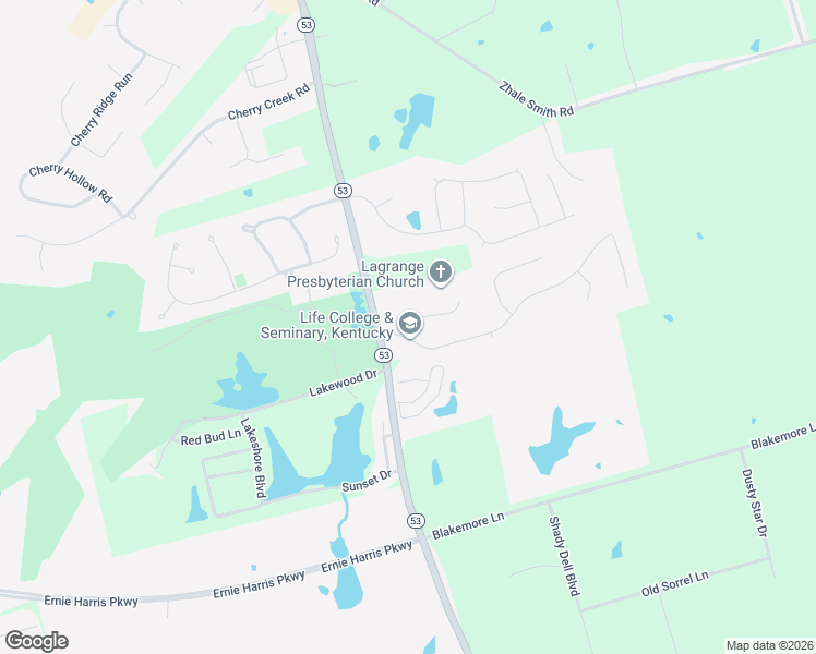 map of restaurants, bars, coffee shops, grocery stores, and more near 2015 Highland Court in La Grange