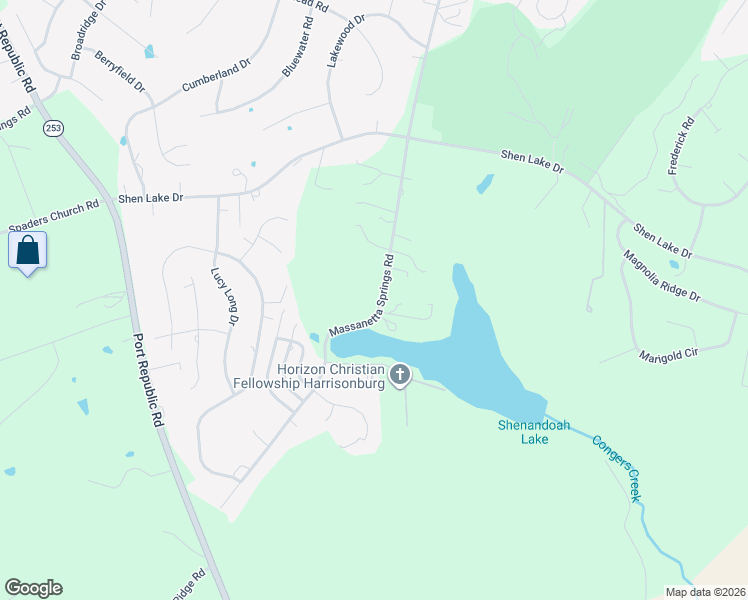 map of restaurants, bars, coffee shops, grocery stores, and more near 1922 Massanetta Springs Road in Harrisonburg