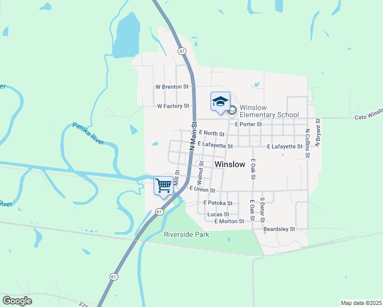 map of restaurants, bars, coffee shops, grocery stores, and more near in Winslow