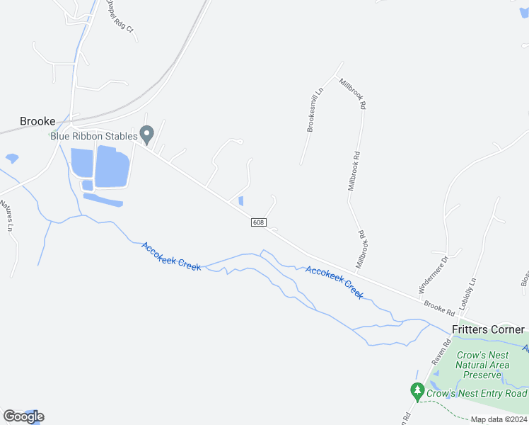 map of restaurants, bars, coffee shops, grocery stores, and more near 1937 Brooke Road in Stafford