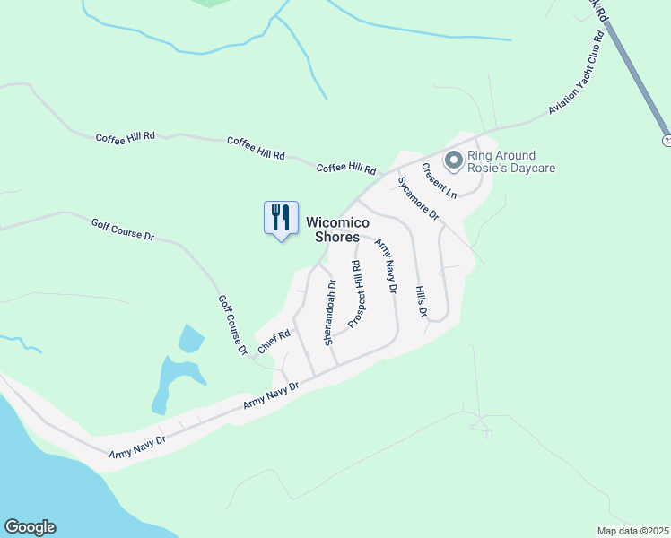 map of restaurants, bars, coffee shops, grocery stores, and more near 26008 Shenandoah Drive in Mechanicsville