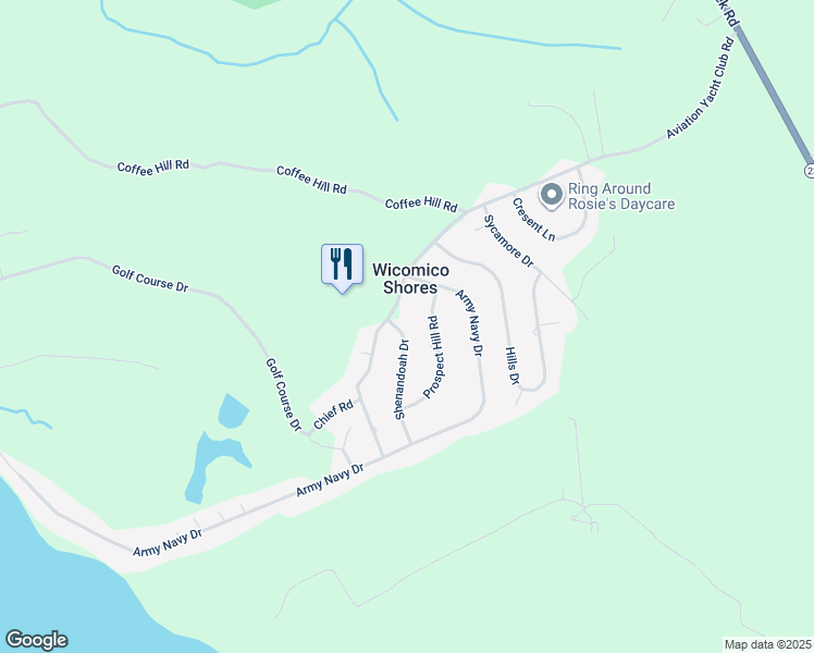 map of restaurants, bars, coffee shops, grocery stores, and more near 26008 Shenandoah Drive in Mechanicsville