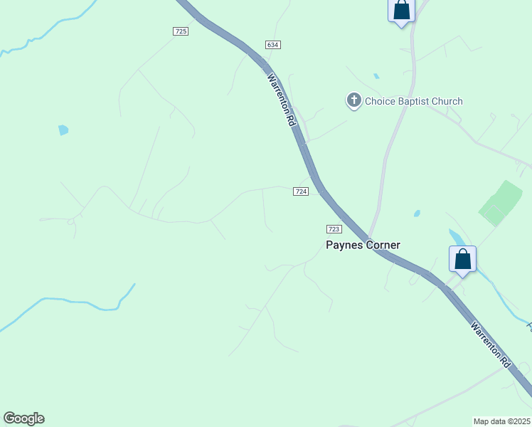 map of restaurants, bars, coffee shops, grocery stores, and more near Joshua Beach Court in Stafford County
