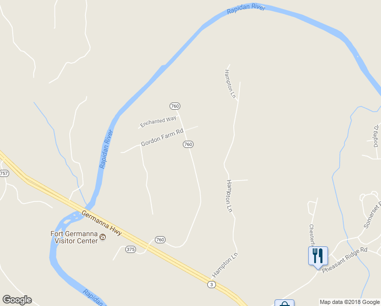 map of restaurants, bars, coffee shops, grocery stores, and more near Spotswood Drive in Locust Grove