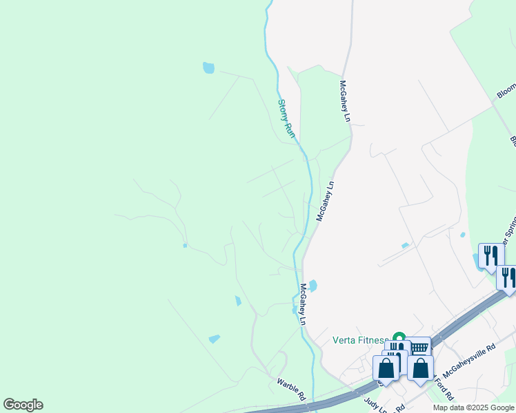 map of restaurants, bars, coffee shops, grocery stores, and more near 1905 Floyd Circle in McGaheysville
